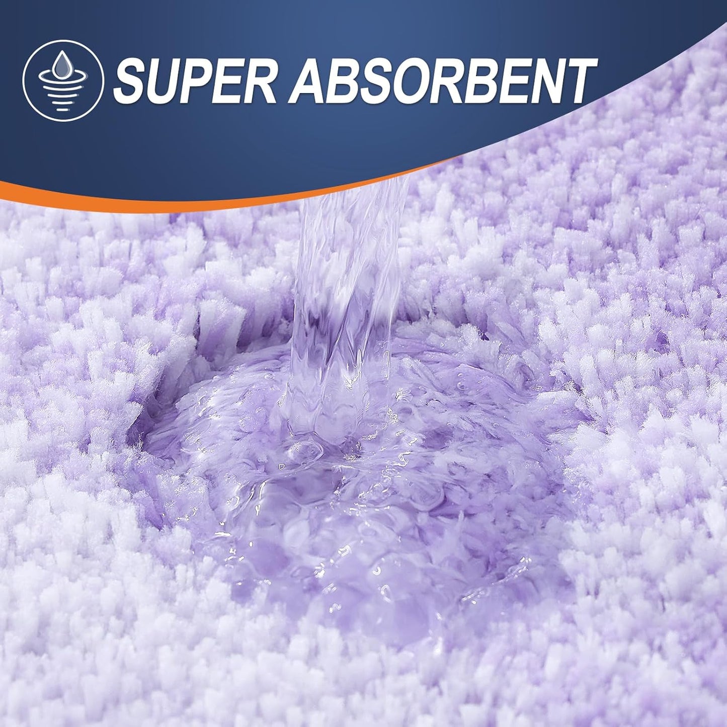 OLANLY Bathroom Rugs Mat 24x16, Extra Soft Absorbent Microfiber Bath Rugs, Rubber Backing, Quick Dry, Machine Washable Bath Mat for Bathroom Floor, Tub and Shower, Home Decor Accessories, Light Purple