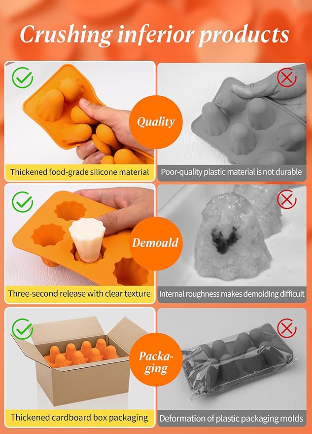 3pcs Halloween Ghost Jello Gummy Baking Silicone Mold with 20 Piping Bags,Halloween Ghost Ice Cake Pop Molds Silicone Non-Stick 3d Jello Shots for Chocolate Gummy Candy Pudding Resin Soap