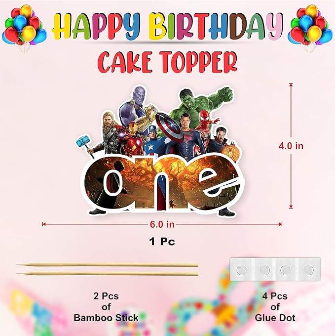 Seyal® Suprhero One Cake Topper