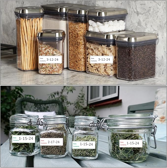 1000pcs Freezer Labels,1x3 inch for Food containers,Food Labels Quick and Easy to Remove- Easy to Write on(Blue)