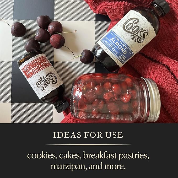 Cook’s, Pure Almond Extract for Baking, Cooking, and Mixology, Allergen Free Almond Flavoring Extract, 4 oz