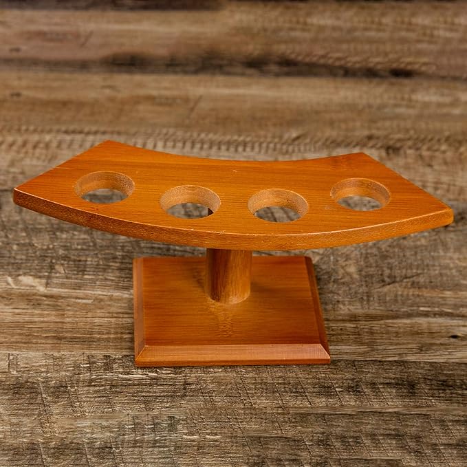 Japanese Style Temaki Sushi Roll Holder Ice Cream Cone Holder With 1-5 Compartments Holes, Kitchen Dining Decor Display Stand, Restaurant Supply Serveware (4 Holes)