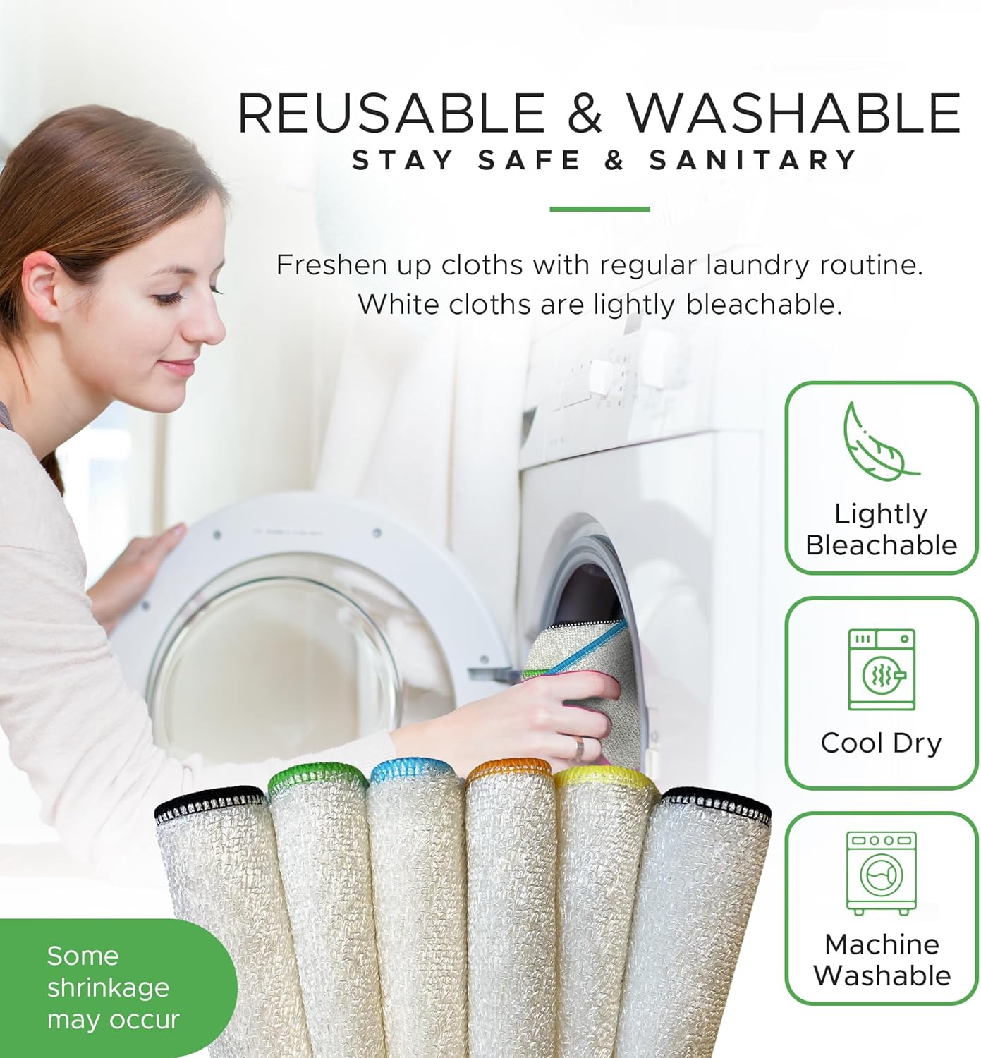 Whiffkitch Dishcloths & Towels for Kitchen – Drying, Absorbent, Washcloths, Durable, Non-Scratch, Multi-Surface Cleaning, 9x9 Inches Multi Color, 6 Pack