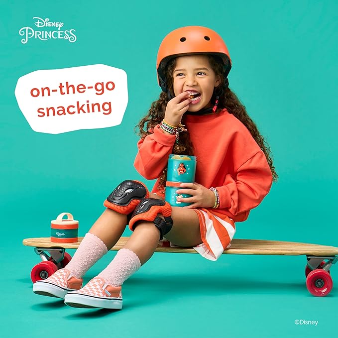 Whiskware Disney Princess Moana, Stackable Snack Containers for Kids, 3 Stackable Snack Cups for School or Travel, Formula and Cupholder Friendly, Moana and Pua