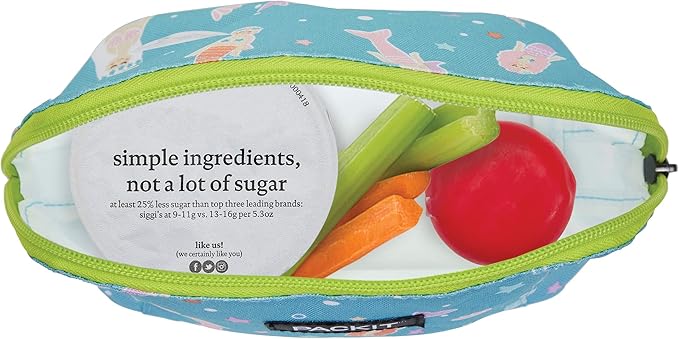 PackIt Freezable Snack Bag, Mermaids, Built with EcoFreeze Technology, Foldable, Reusable, Zip Closure Locks in Cool Dry Air, for all Ages, and Fresh Snacks On the Go