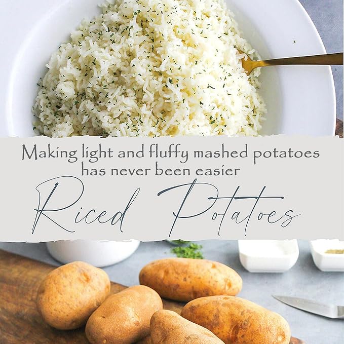 KAYCROWN Potato Ricer, Heavy Duty Stainless Steel Potato Masher and Ricer for Mashed Potatoes Tool, Lemon Squeezer