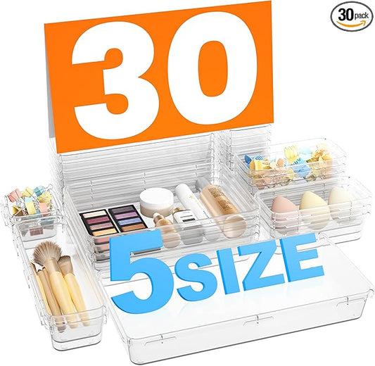 A-LuGei 【𝟯𝟬𝗣𝗰𝘀】【𝟱 𝗦𝗶𝘇𝗲】 Drawer Organizer