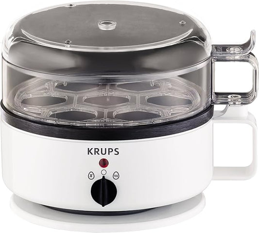 KRUPS F23070 Egg Cooker with Water Level Indicator, 7-Eggs capacity, White