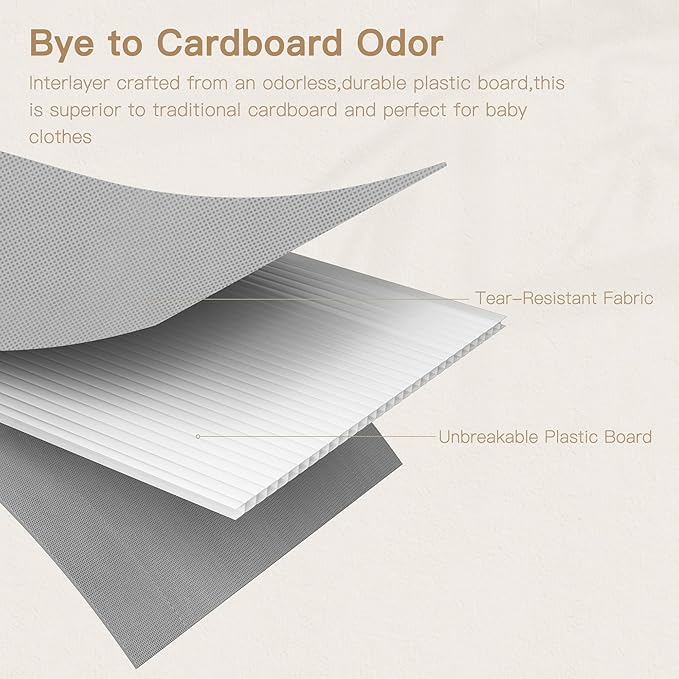 Criusia Drawer Organizer Clothes, 14 Pack Dresser Organizer for Baby Clothes, Underwear, Sock- Foldable Closet Organization and Storage Dividers Bins for Nursery, Bedroom and Dorm (Grey)