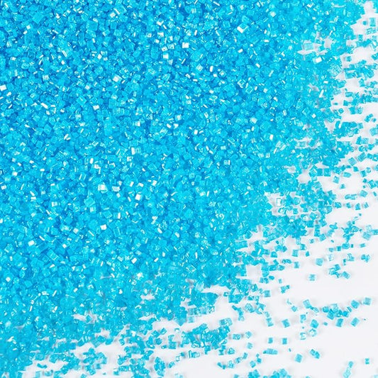 Sanding Sugar Blue Edible Sugar Sprinkles Sanding Sugar for Cake Decorating, Sparkling Crystal Candy White Pearl Sugar for Wedding Party Baking Cupcake Cookie Ice Cream Decoration Supplies - 5.3 oz
