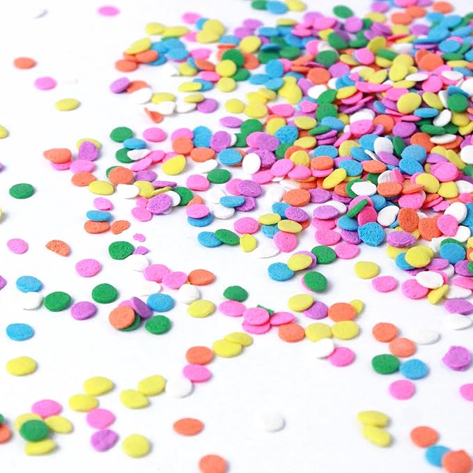 Pastel Confetti Sprinkle Mix| Made In USA By Sprinkle Pop| Pink Yellow Purple Orange Blue White 3MM Confetti Sprinkles| Easter Sprinkles Confetti For Decorating Cakes Cookie Cupcakes Ice Cream, 4oz