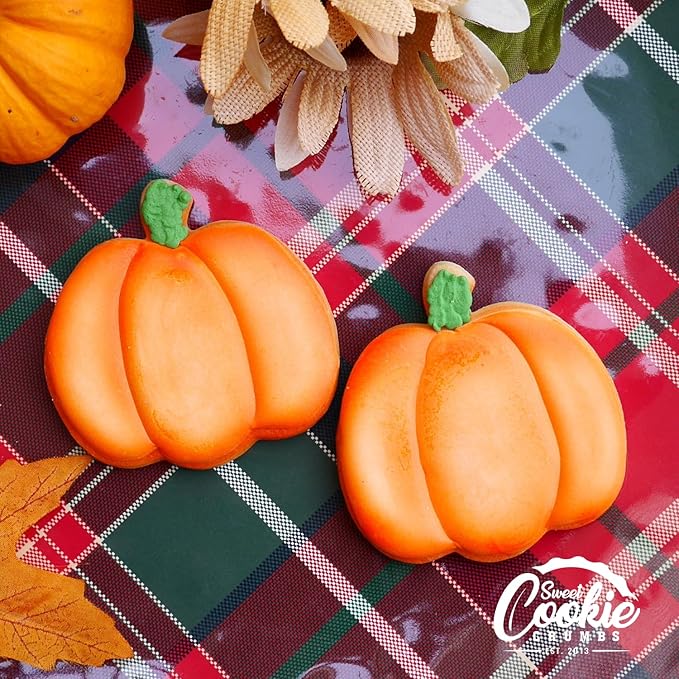 Pumpkin Cookie Cutter 3 Piece Set, Premium Food-Grade Stainless Steel, Dishwasher Safe