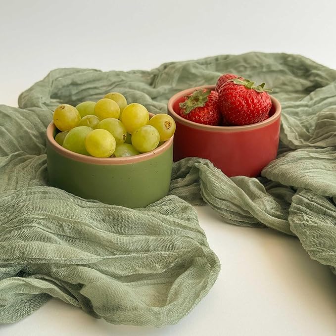 Mora Ceramic Ramekins - 6oz, Set of 6 - Small Oven Safe Baking Dishes/Cups - For Personal Pudding, Creme Brulee, Souffle, Serving Dip, Custard, Ice Cream - Single Mini Bowls - Artisan Colors