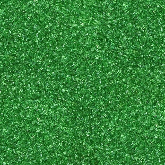 Sentovac Green Sanding Sugar for Baking Edible Sparkling Sugar Sprinkles Coarse Sugar Crystals for Baking Topping Cake Cookie Cupcake Topper Ice Cream Decoration Supplies 3.2 OZ