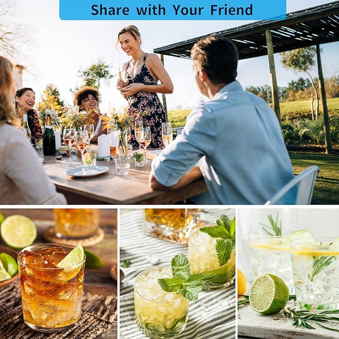 Ice Cube Trays Set of 2, Easy Release 15 Flexible Silicone Ice Cube Molds with Removable Lid Reusable Freezer Ice Trays Stackable for Whiskey, Baby Food, BPA Free (BLUE)