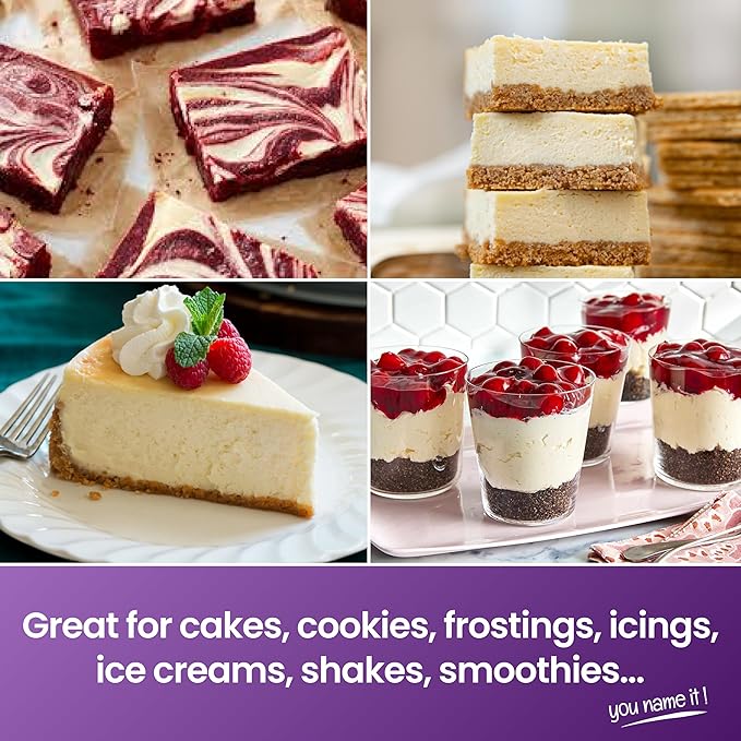 LorAnn Oils Cream Cheese Bakery Emulsion: True Essence, Ideal for Boosting Fruit Tones in Cakes, Cookies & Desserts, Gluten-Free, Keto-Friendly, Extract Substitute Essential for Your Kitchen, 4 Oz