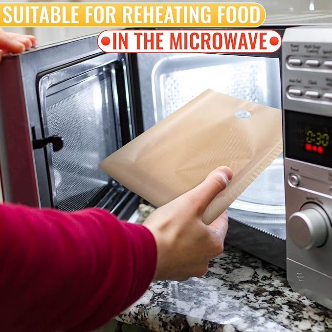 12Pcs Non-Stick Toaster Bags Reusable – 6.7"x7.5" Grilled Cheese Bags, Heat-Resistant & Easy to Clean | Mess-Free Toasting, Sandwiches, Panini & More | Compatible with Toaster, Oven, Microwave & Grill