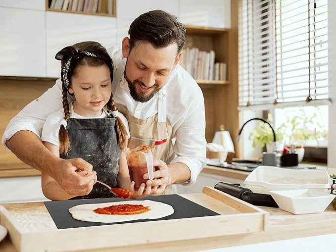 OLEEK Pizza steel Sheets for oven - Metal baking steels sheets for oven - Pizza steel 16x13.4 inches - Steel pizza stone for oven - Baking steels pro pizza - Baking stone for oven