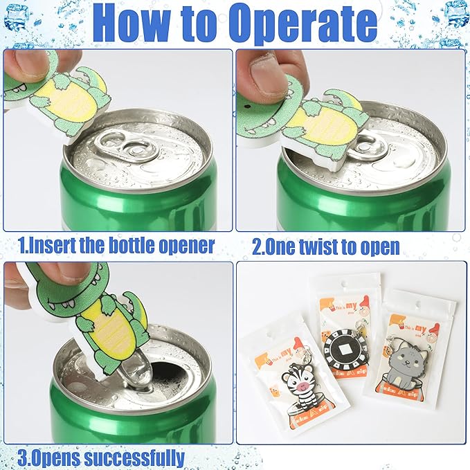 Cartoon Can Protector - Cute Easy Tab Can Opener Drink Can Protector Cap for Coke,Beer Soda,Party,BBQ,Beach Accessory