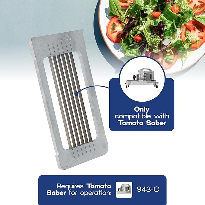 Prince Castle 3/8" Blade Cartridge for 943-C Tomato Saber, 6 Blades - Blade Replacement Cutter Blade for Cutting and Chopping Tomatoes, Fruits and More in Commercial Kitchens, Restaurants and More