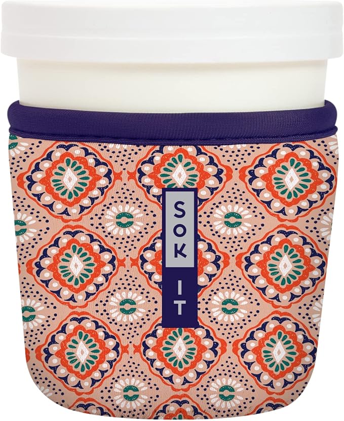 Sok It IceCreamSok Insulated Neoprene Cover (Folklore, Tapered Ice Cream Pints)