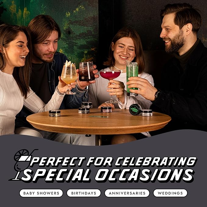 MONÉGASQUE Black Edible Glitter for Drinks 10g – Halloween Edible Glitter for Cakes & Cocktails – Cocktail & Drink Shimmer Dust – Cupcake Sprinkles Decorating Toppers & Cake Decorations Spray Sparkles