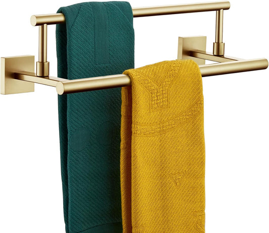 KOKOSIRI Hand Towel Bar 16 Inches Towel Holder Bathroom Rack for Bath Cabinet Towel Rails Brushed Gold Stainless Steel B5009BG-L16