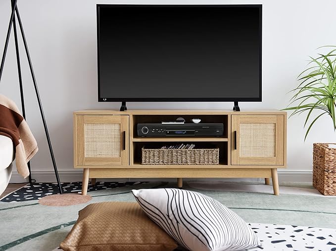 StorageWorks Large Seagrass Tray for Bathroom, Seagrass Storage Baskets for Shelves, Handwoven Natural Wicker Baskets for Organizing, 2-Pack