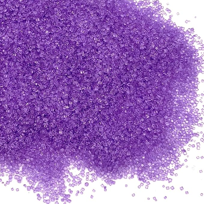 Sentovac Purple Sanding Sugar for Baking Edible Sparkling Sugar Sprinkles Coarse Sugar Crystals for Baking Topping Cake Cookie Cupcake Topper Ice Cream Decoration Supplies 3.2 OZ