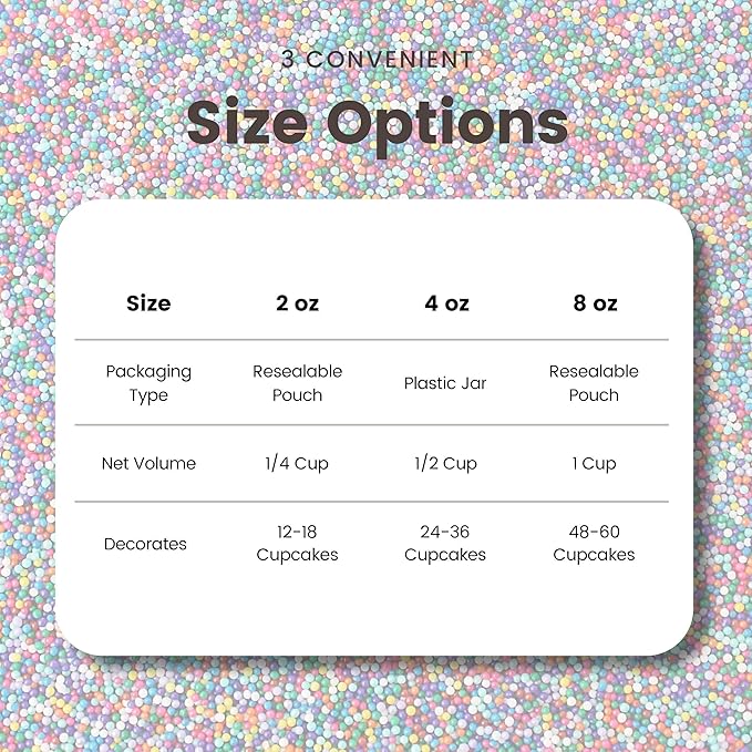 Sprinkle Pop Cool Rainbow Nonpareil Sprinkle Mix| with hues of Blue Purple Pink Non Pareil Sprinkles| Decorating Nonpareils Made in USA for Birthday Cupcakes Donuts Cakes Cookies, 4oz