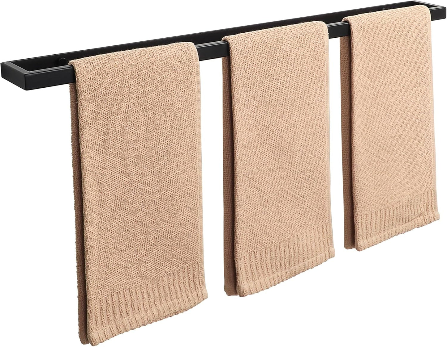 Alise Bath Towel Bars,28 Inch Towel Holder Towel Racks for Bathroom and Lavatory,SUS304 Stainless Steel Hand Towel Hanger Rail Wall Mount,Matte Black GJF070-B