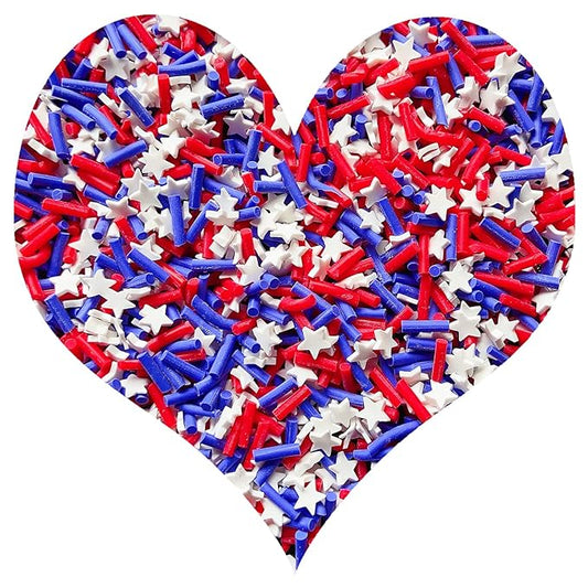 EHOPE Fake Sprinkles Resin Sprinkles Fake Candy Sprinkles Clay Sprinkles Polymer Sprinkles Polymer Clay Slices for Nail Art DIY Crafts Cake Phone Case(40G-Blue Sugar granules+ Stars-16)