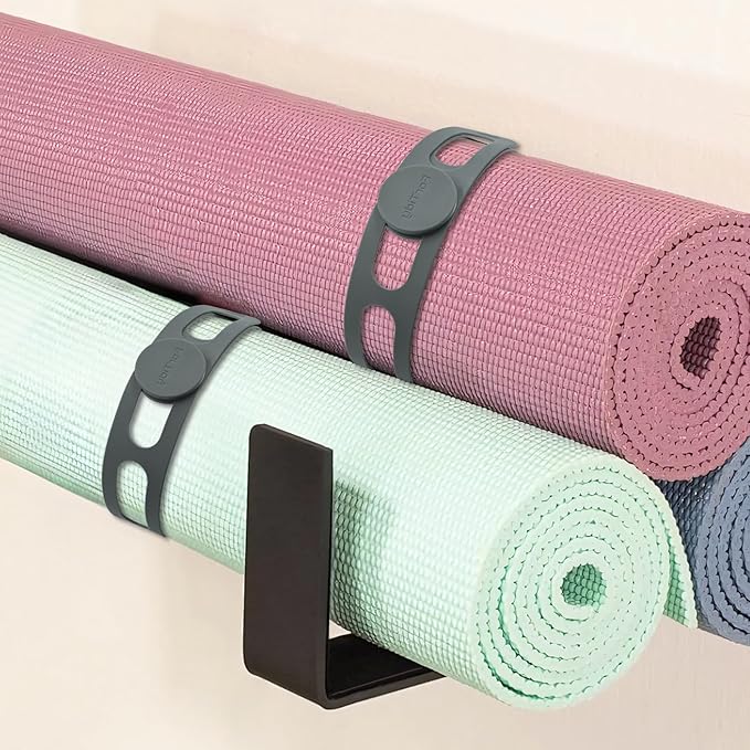 Silicone Utility Strap for Slow Cooker Lid, Pot, Bento Box, 21.65 In Reusable Elastic Self-Lock Silicone Tie for Bundling or Organizing Curtain, Cords, Yoga Mat, Camping Mat, 4pcs (Gray)