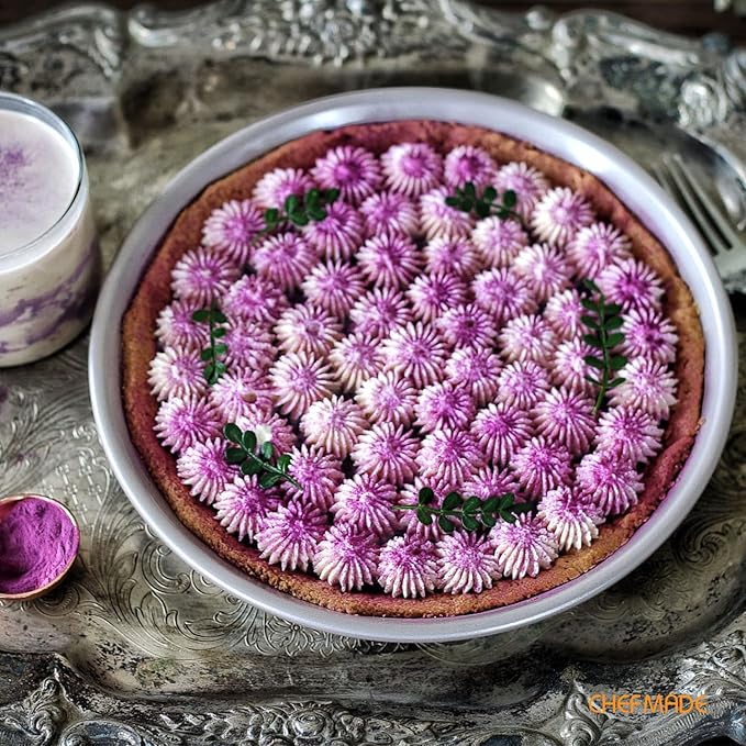 CHEFMADE 9-Inch Round Cake Pan, Non-Stick Pizza and Pie Bakeware for Oven Baking (Champagne Gold)