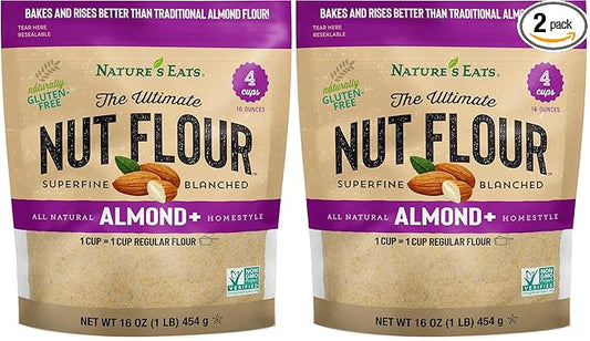 Nature's Eats Ultimate Nut Flour, Almond, 16 Ounce (Pack of 2)