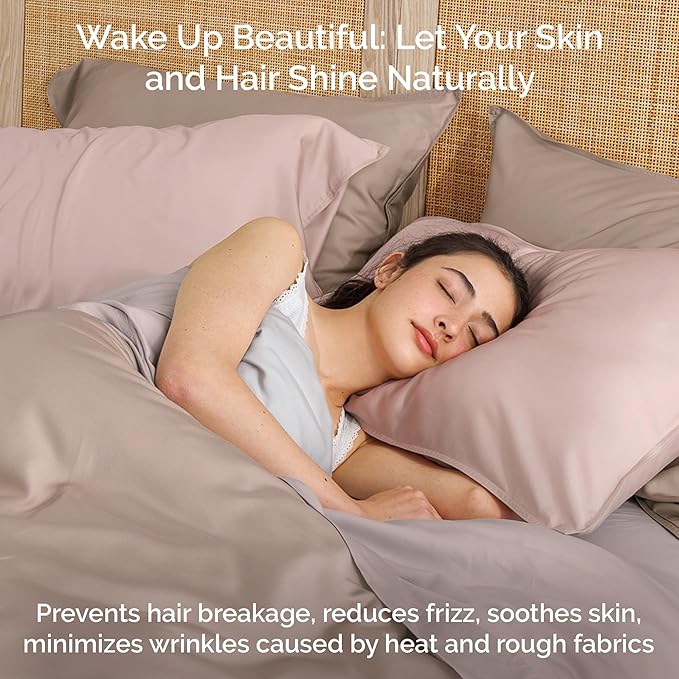 100% Viscose from Bamboo Sheets California King Size, Super Soft Bedding Set, 4PC Cooling Sheets for Hot Sleepers, Vegan Silk Moisture Wicking, Organically Grown Bedsheet, Blush - 72" x 84"