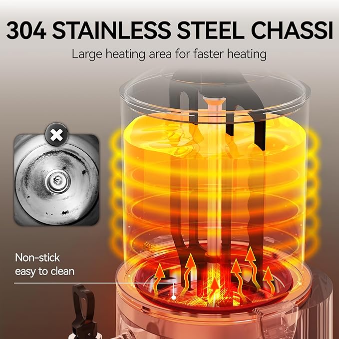 10L Commercial Hot Chocolate Machine 86-194℉ Intelligent temperature control hot chocolate maker, hot beverage dispenser for Chocolate Drink, Cocoa, Milk, Coffee, Juice (10L)