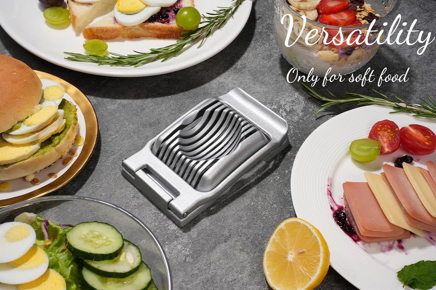 Heavy Duty Stainless Steel Wire Egg Slicer for Hard Boiled Eggs & Strawberry Other Soft Food