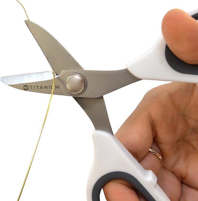 Westcott 5.5" Rag Snips, Crafting, Quilting & Sewing Scissors for Fabric Cutting with Titanium-Bonded Blades