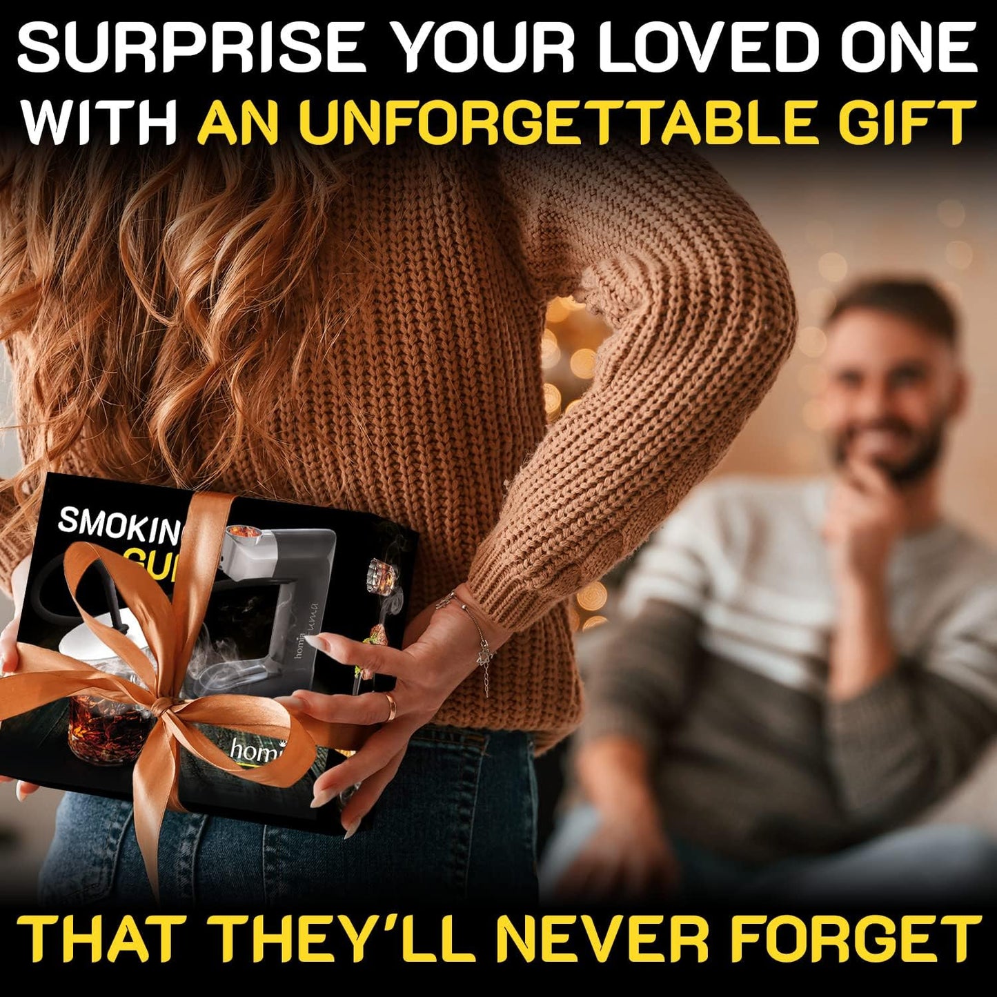 Cocktail Smoker Kit - Whiskey Smoker Kit - Smoke Infuser - Starter Kit, 12 PCS, Smoker Machine with Accessories and Wood Chips - Indoor Smoker - Gift for Men