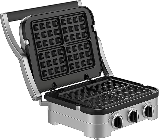 Waffle Plates Only for Cuisinart Griddler GR-4N, GR-5B, GR-6 and GRID-8N Series, Nonstick Coating Baking Waffle Plates by Gvode