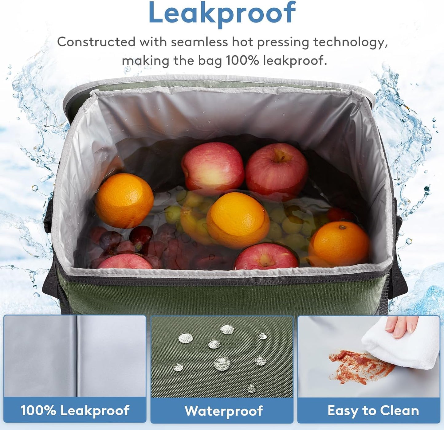 Lifewit Cooler Bag 30/50/60 Cans Collapsible and Insulated Large Lunch Bag Leakproof Soft Cooler Portable Tote for Camping/BBQ/Family Outdoor Activities