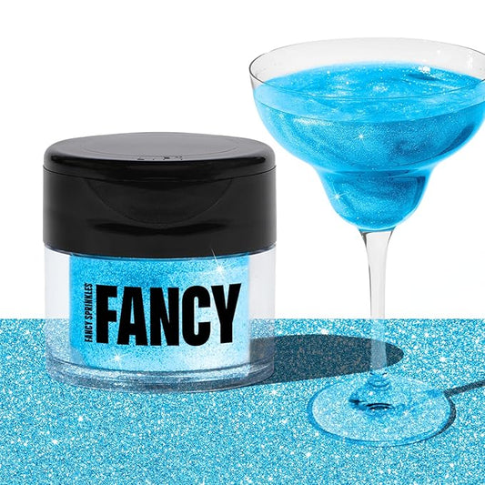 Fancy Sprinkles Aquamarine Blue Premium Edible Glitter, 100% Edible Glitter for Sparkling Food & Drinks No Taste or Texture (4gm)