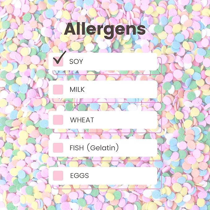 Pastel Confetti Sprinkle Mix| Made In USA By Sprinkle Pop| Pink Yellow Purple Orange Blue White 3MM Confetti Sprinkles| Easter Sprinkles Confetti For Decorating Cakes Cookie Cupcakes Ice Cream, 4oz