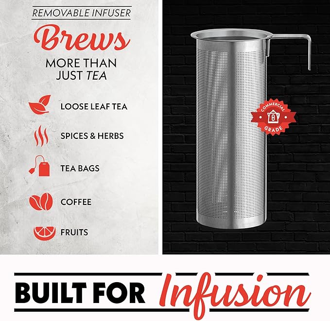 Gourmia Electric Programmable Glass Kettle – 1.7L Temperature Control Tea & Coffee Kettle with Digital Touch Display, 6 Presets, Keep Warm, Removable Stainless Steel Infuser, 360° Swivel Base – Peach