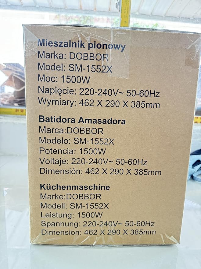 DOBBOR Electric Stand mixer, 9.5QT 660W 7 Speeds Tilt-Head Dough Mixers, Bread Mixer with Dough Hook, Whisk, Beater, Splash Guard for Baking Bread, Cake, Cookie, Pizza, Muffin, Salad and More - Red