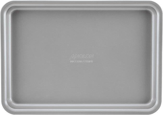 Anolon Gourmet Nonstick Bakeware Set with Nonstick Cookie Sheets / Baking Sheets - 3 Piece, Graphite Gray