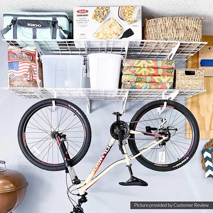 FLEXIMOUNTS 2-Pack 2x6ft 24-inch-by-72-inch Wall Shelf Garage Storage Rack Floating Shelves, White