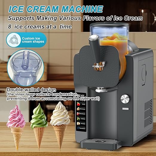 Ice Cream Maker, Slushie Machine for Home, Slushy Machine 70 oz Margarita Machine with 6 Preset Programs for Ice Cream,