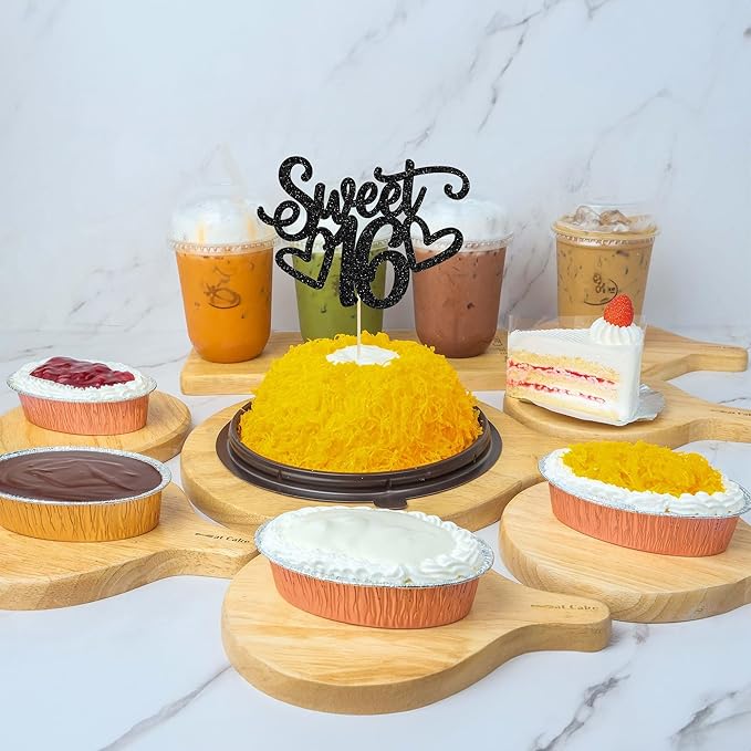 Gyufise 1Pc Sweet Teenager 16 Cake Topper Glitter 16th Birthday Cake Pick for Cheers to 16 Years Old 16th Birthday Party Cake Decorations Supplies Black